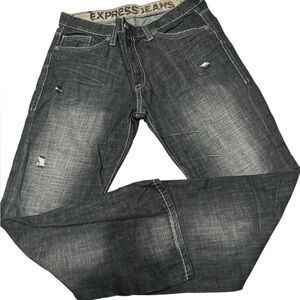 Express Men's Distressed denim jeans size 38 x 30